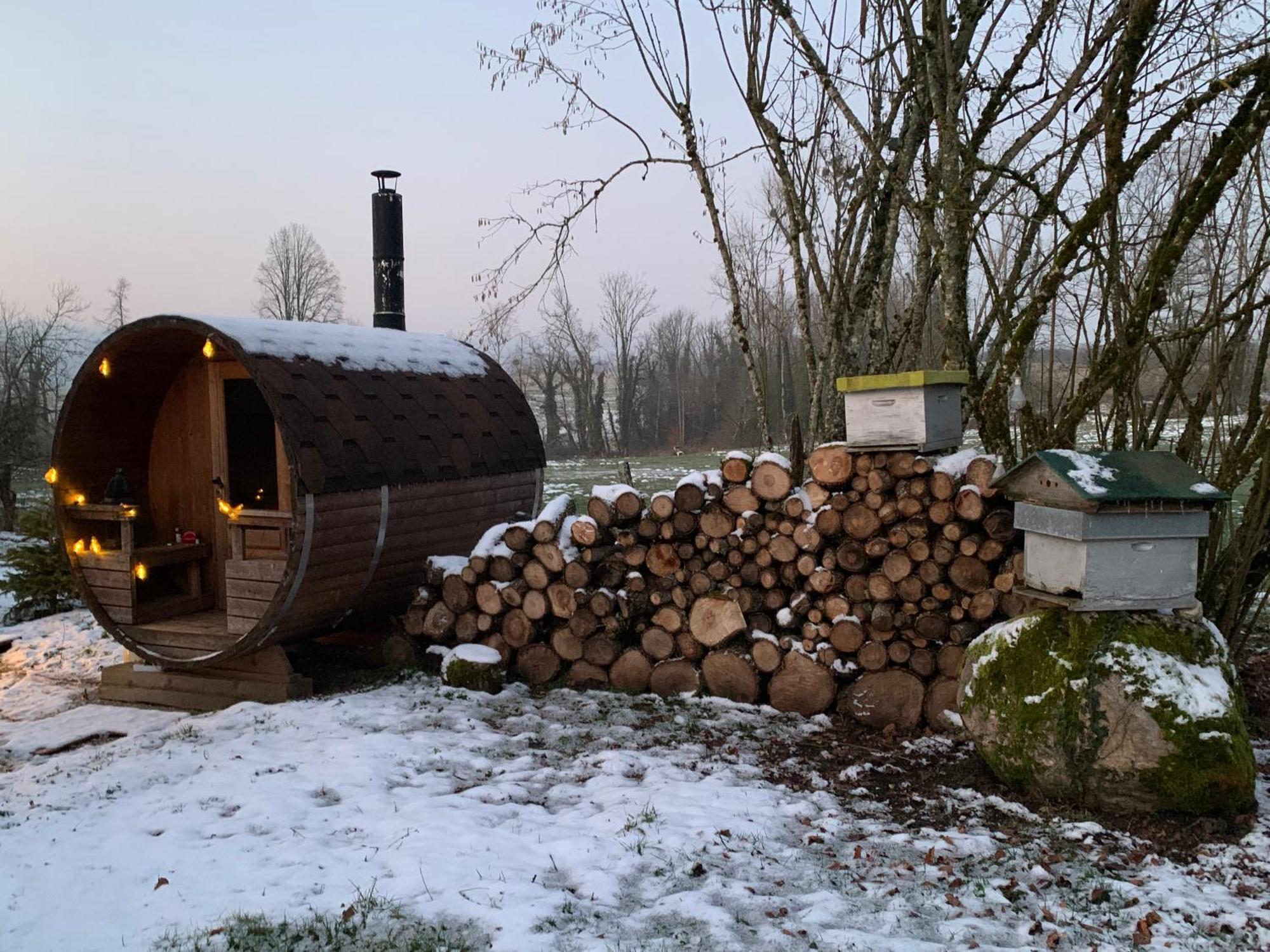 Cabane En Bois Avec Bain Nordique Et Sauna Marigny  ภายนอก รูปภาพ